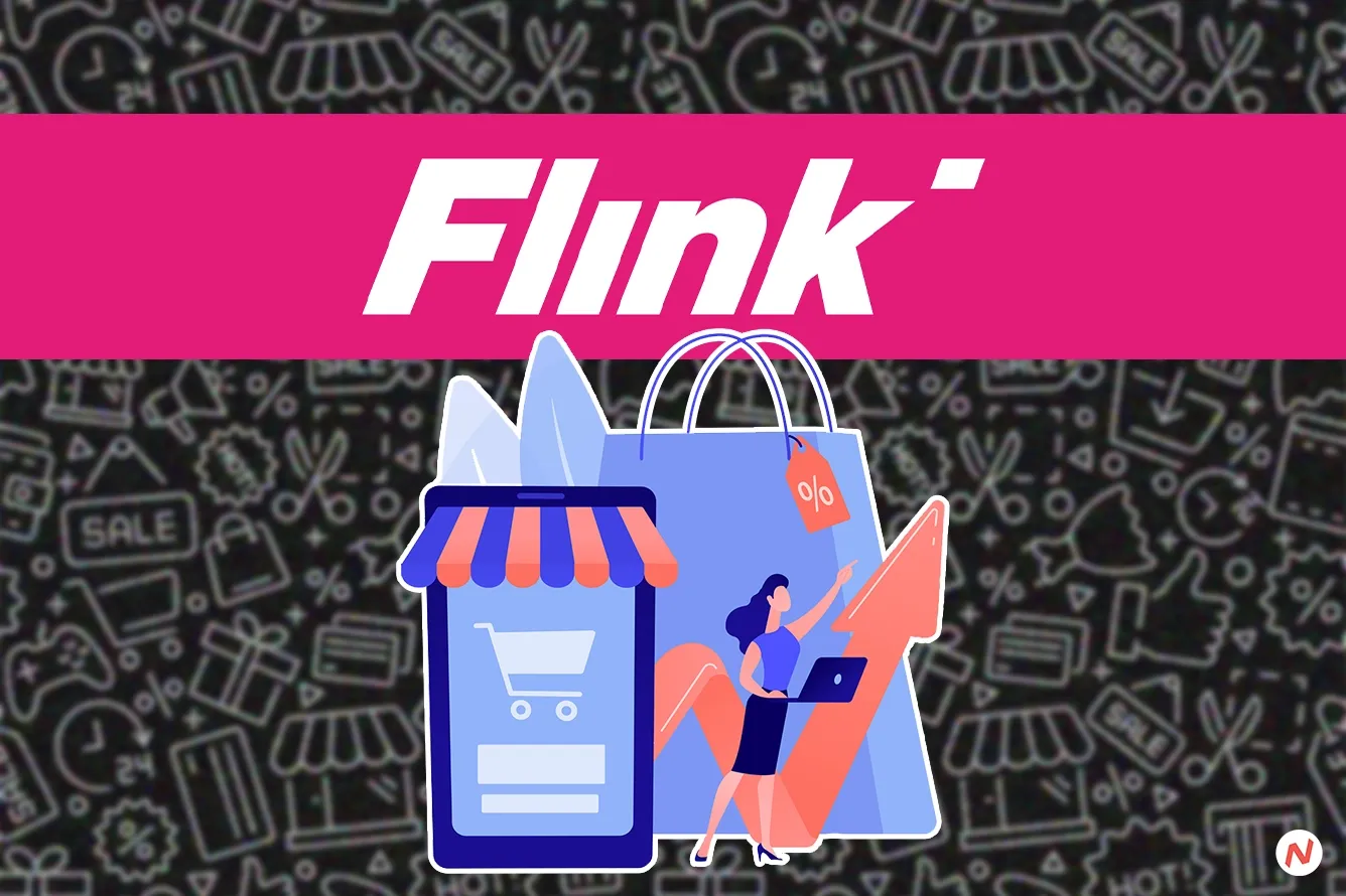 Flink quick-commerce startup logo with grocery delivery service