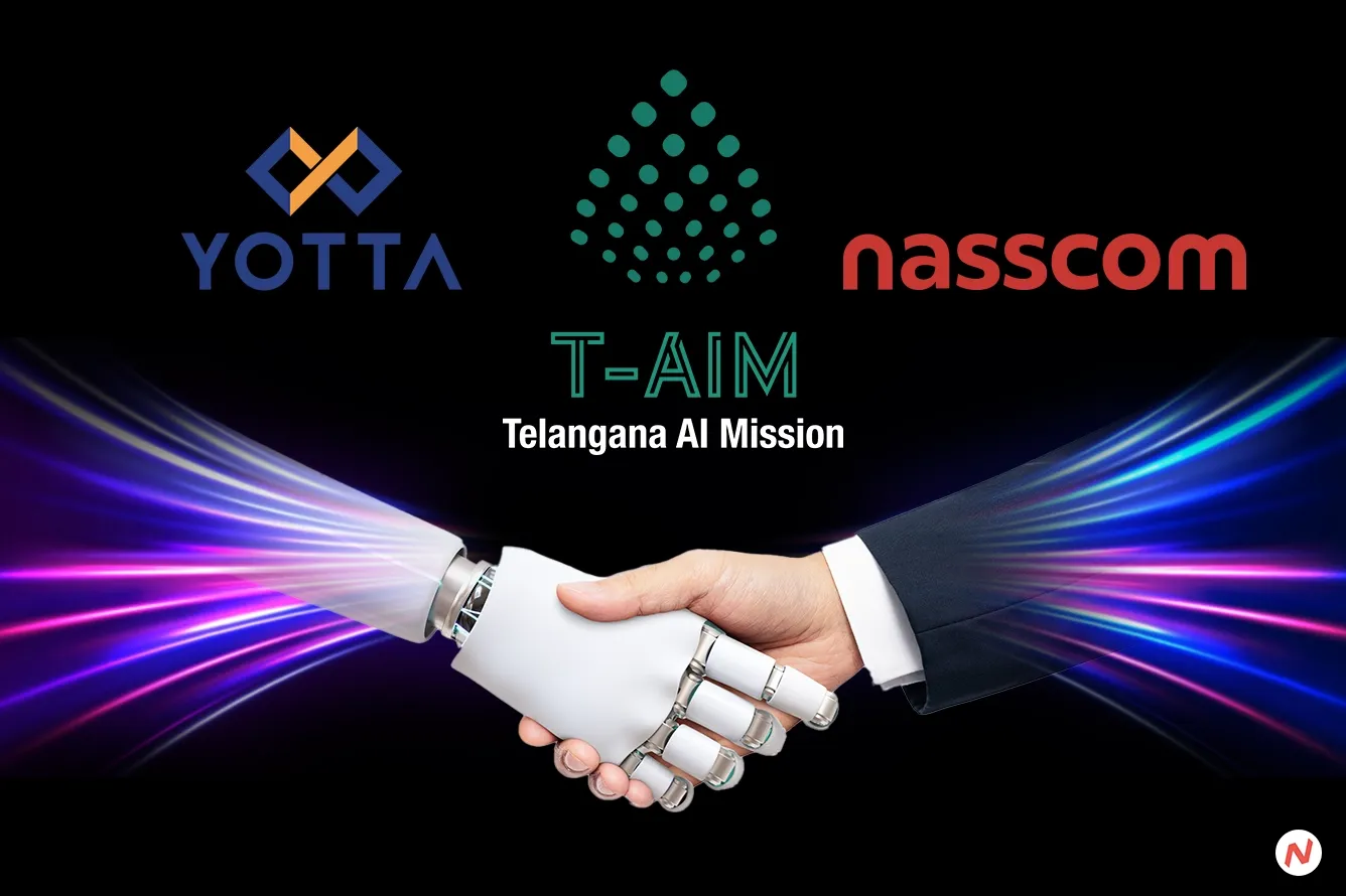 Yotta Data Services co-founder Sunil Gupta and Nasscom’s Sangeeta Gupta announce Shambho accelerator program for Cloud & AI s