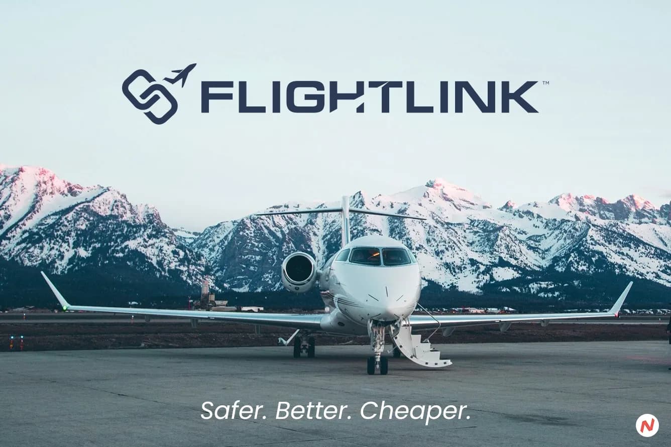 FlightLink air pooling platform connecting private jet travelers through technology and hands-on service