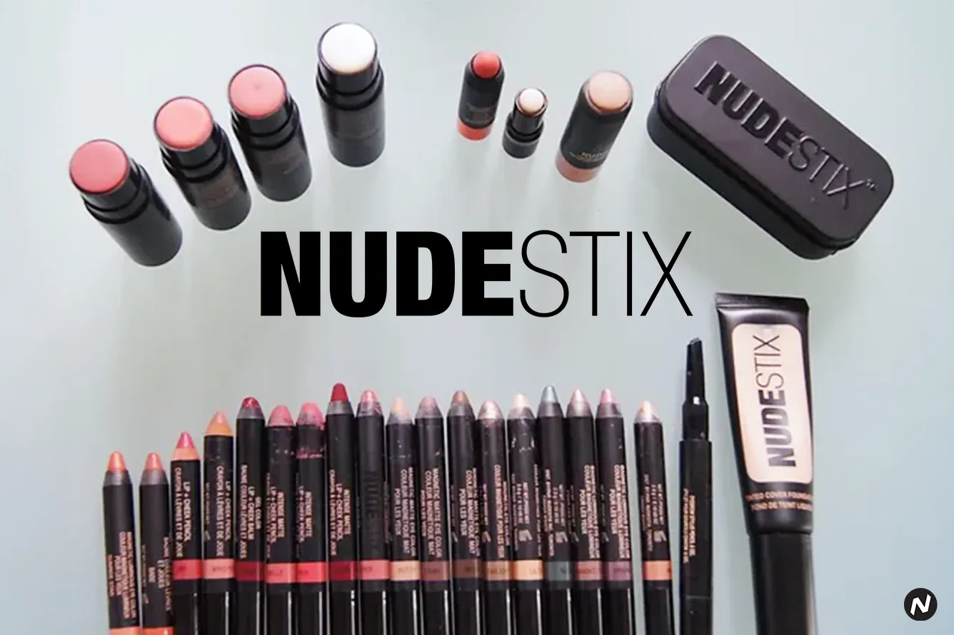 NUDESTIX products and founders Ally, Taylor, and Jenny Frankel promoting clean, sustainable beauty
