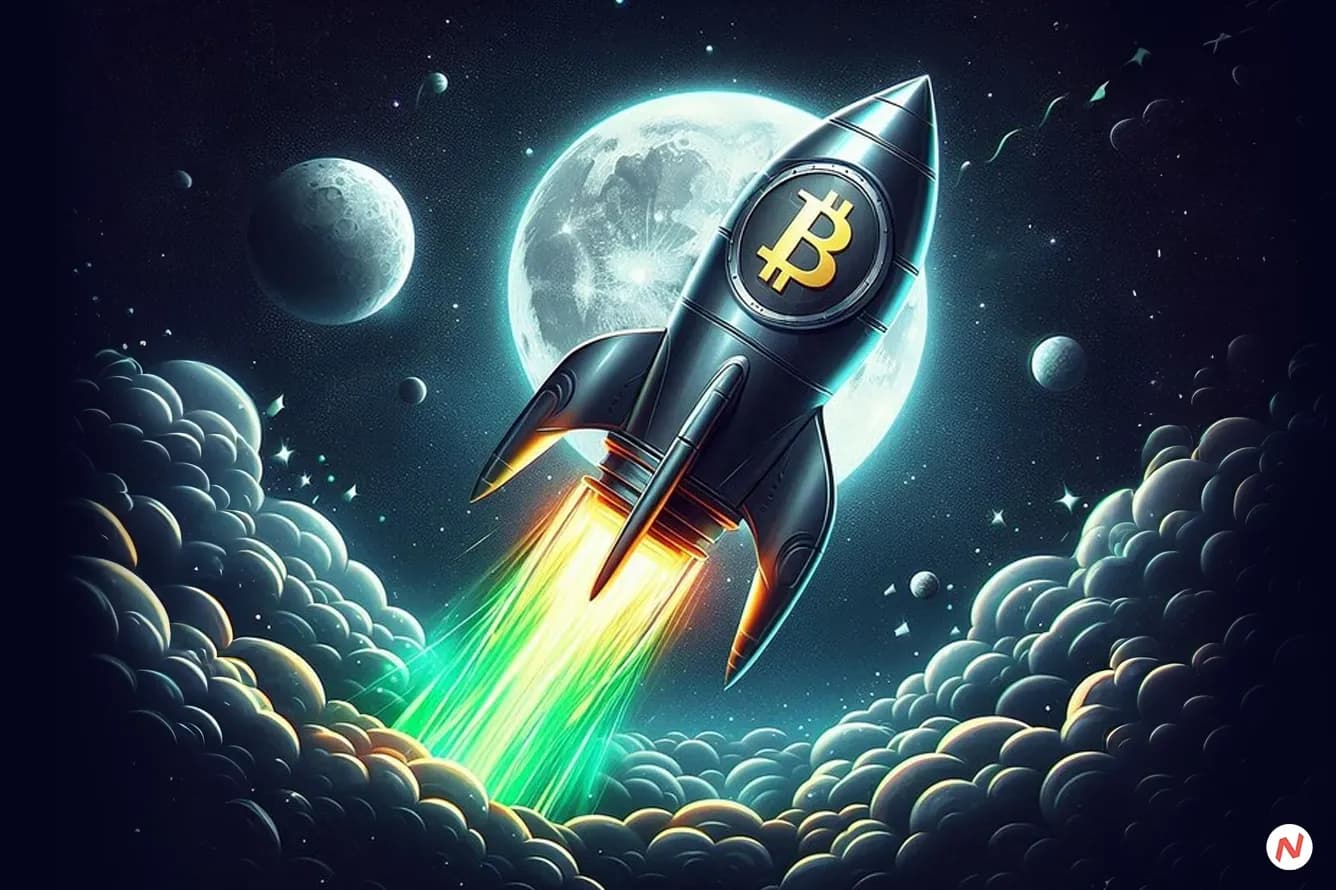Bitcoin price chart showing surge past $70,000 with cryptocurrency ETFs in the background
