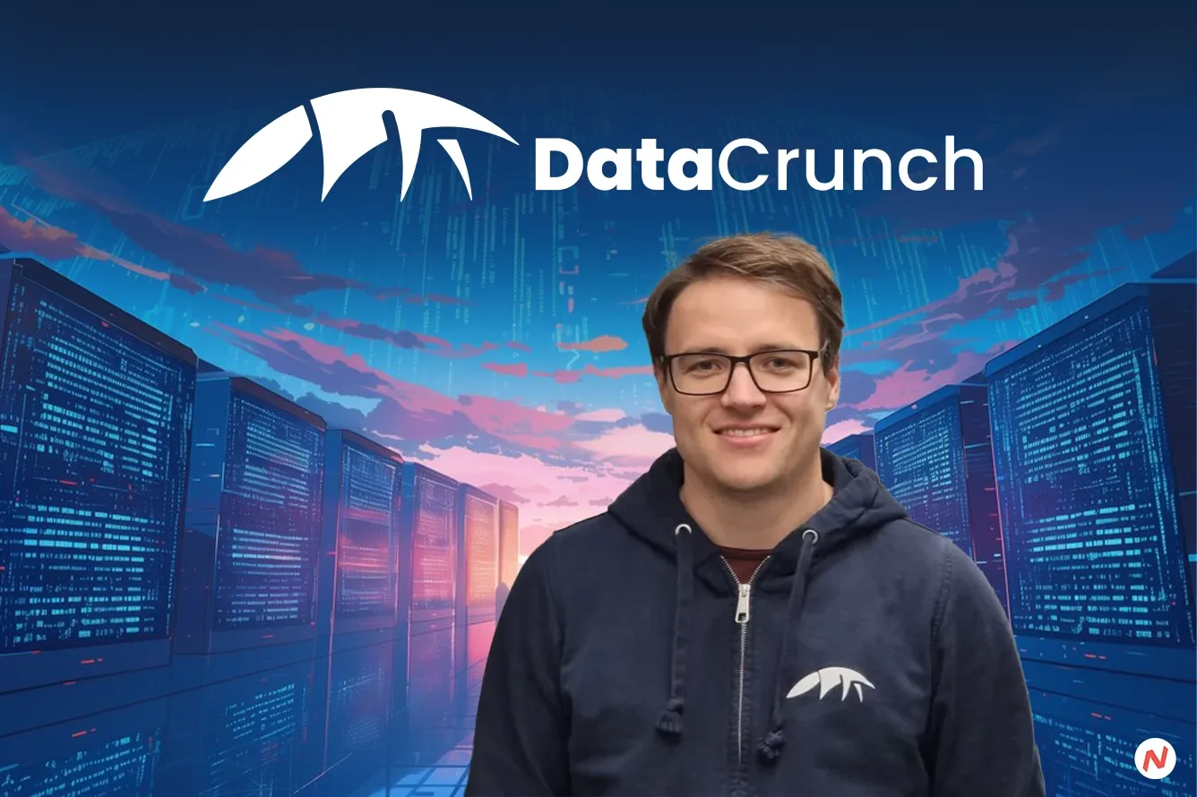 DataCrunch CEO Ruben Bryon and the company's green-energy data centers in Helsinki and Iceland