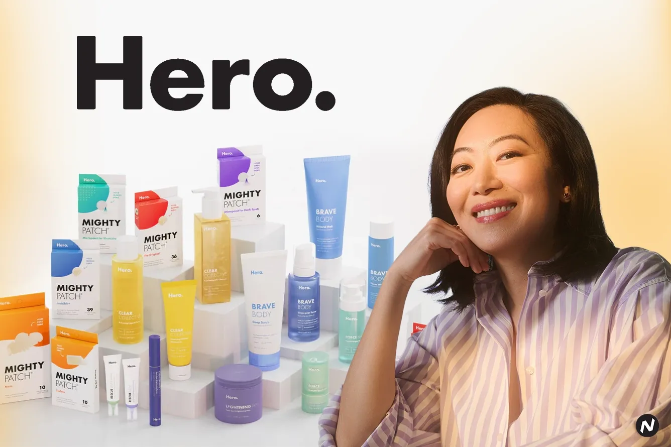 Hero Cosmetics products including Mighty Patch, Rescue Balm, and Lightning Wand on a clean background
