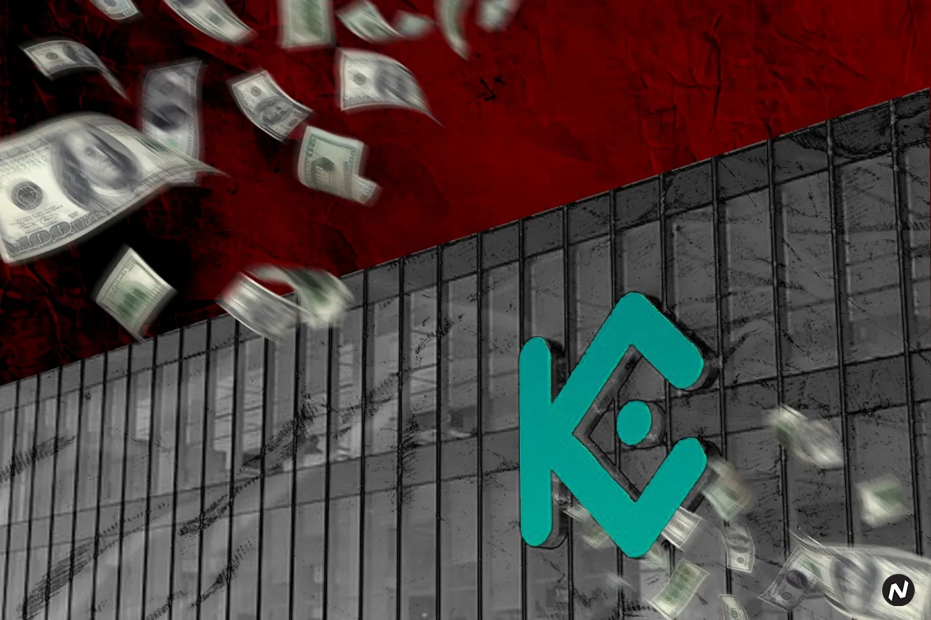 KuCoin cryptocurrency exchange logo, following guilty plea and $297 million penalty