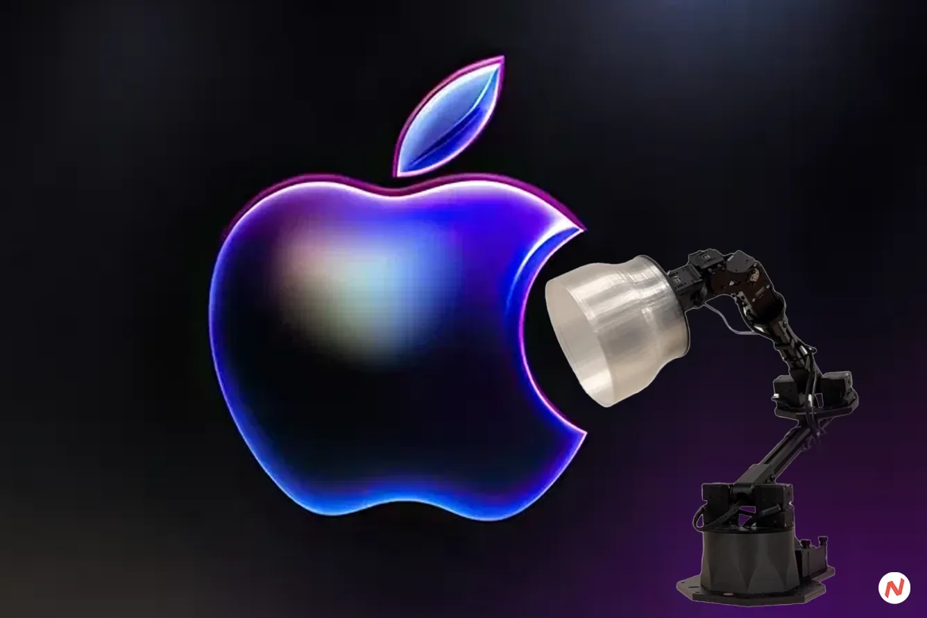 Apple research robot inspired by Pixar lamp, designed to make expressive movements for human-robot interaction
