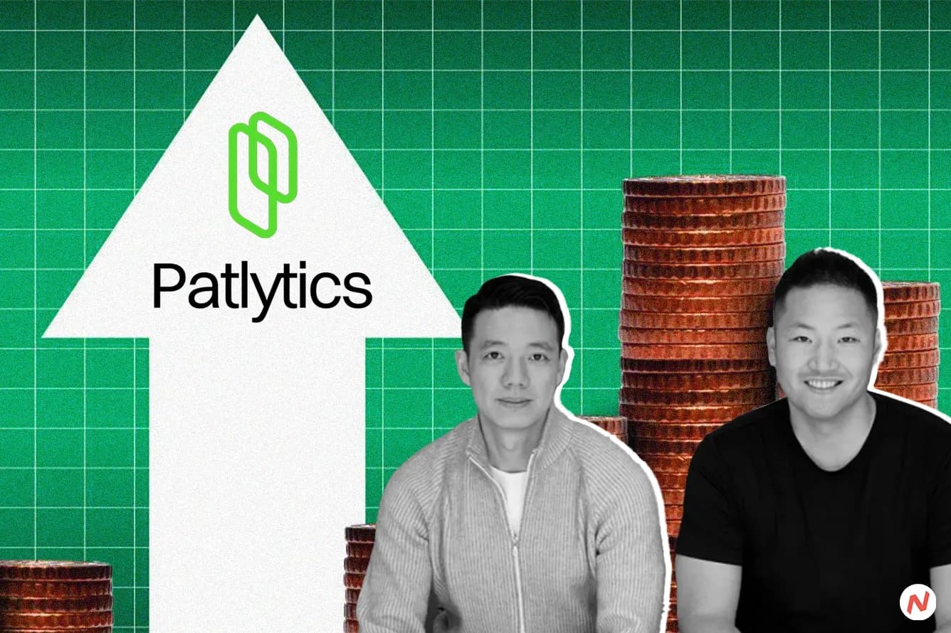 Patlytics logo or founders – AI patent analytics platform raises $14M Series A round led by Next47