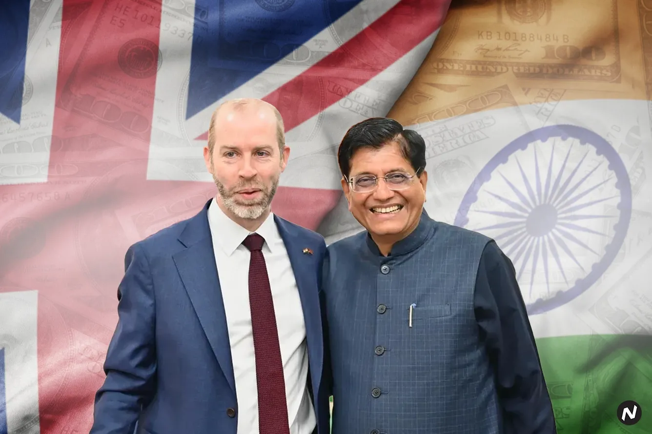 India-UK flag handshake symbolizing resumed Free Trade Agreement negotiations