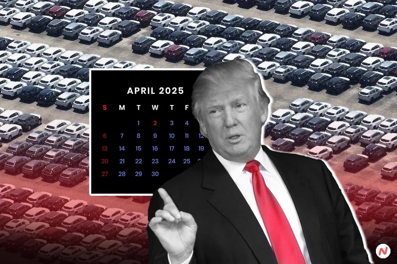President Donald Trump announces auto tariffs around April 2 to protect American auto manufacturers from foreign competition