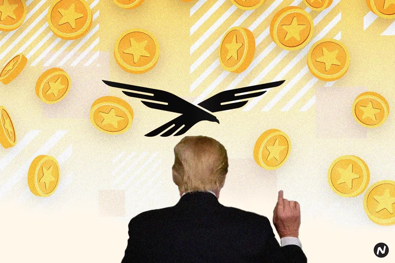 World Liberty Financial (WLFI) logo, the Trump-linked DeFi platform launching its Macro Strategy token reserve