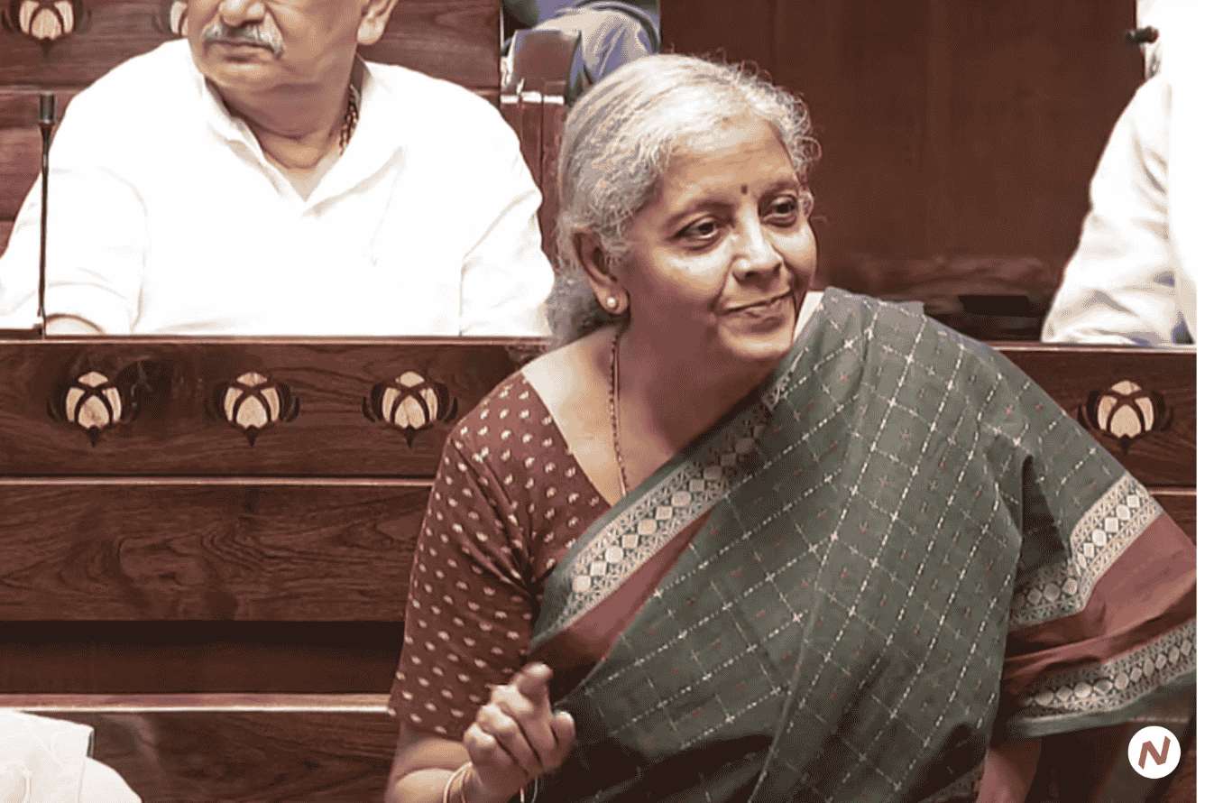 Finance Minister Nirmala Sitharaman presenting the Union Budget, announcing customs duty exemptions on 36 life-saving drugs