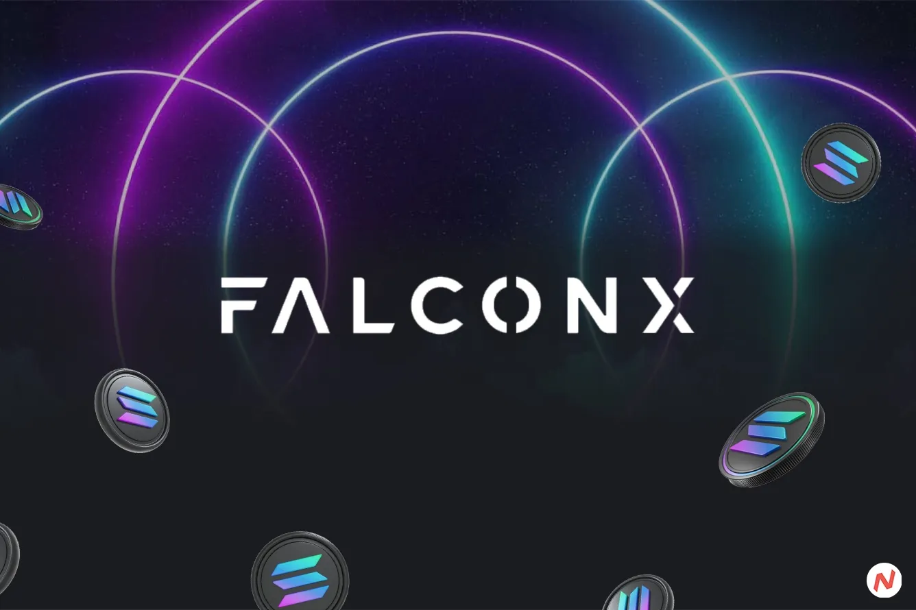 FalconX logo and CME Group branding representing the first Solana SOL futures block trade execution