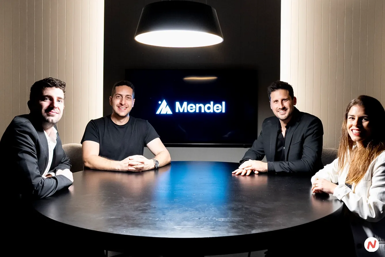 Mendel co-CEO Alan Karpovsky, company logo, and $35M Series B funding announcement for Latin American enterprise spend manage