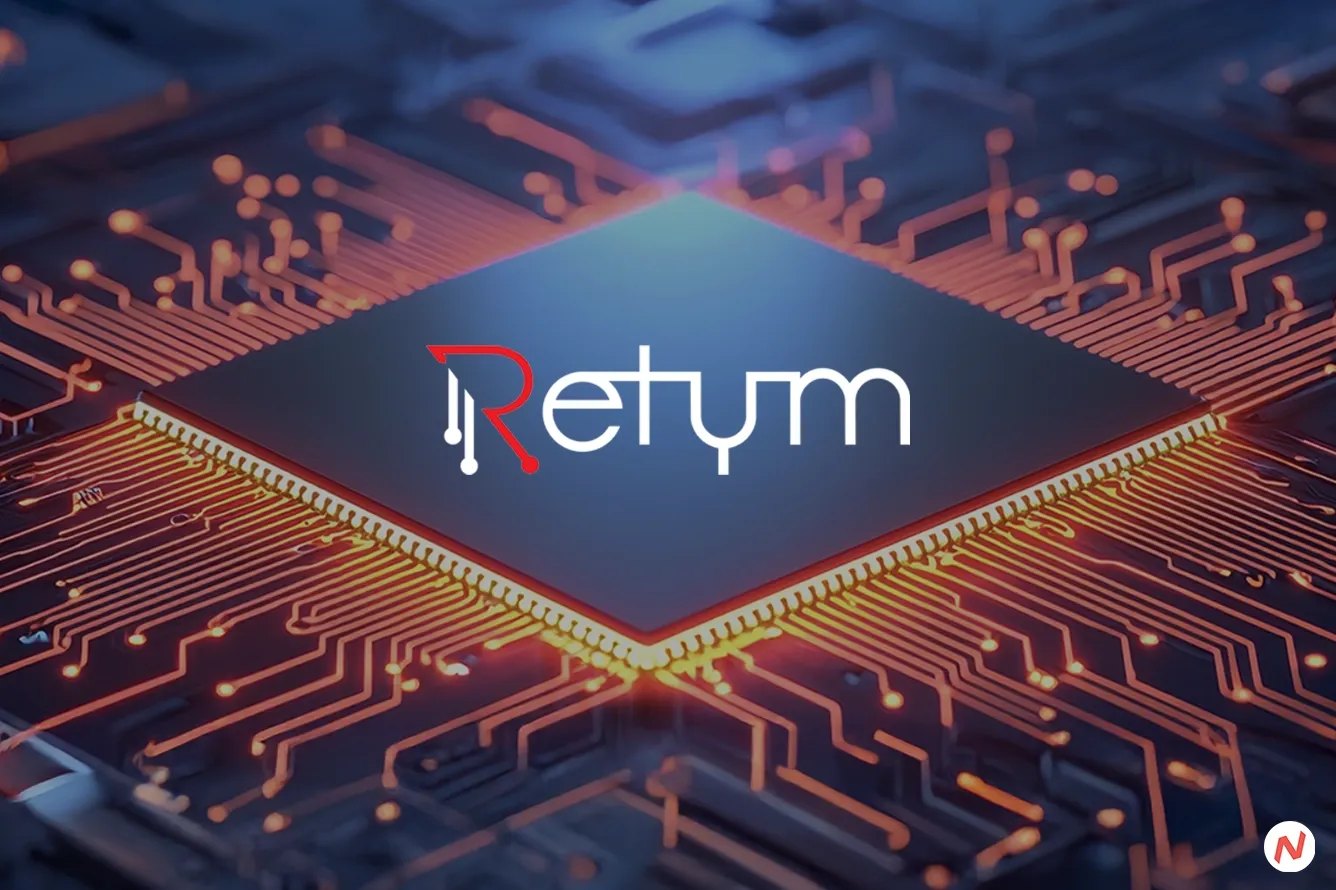 Retym semiconductor startup logo or DSP chip for AI data center communications using TSMC 5nm technology