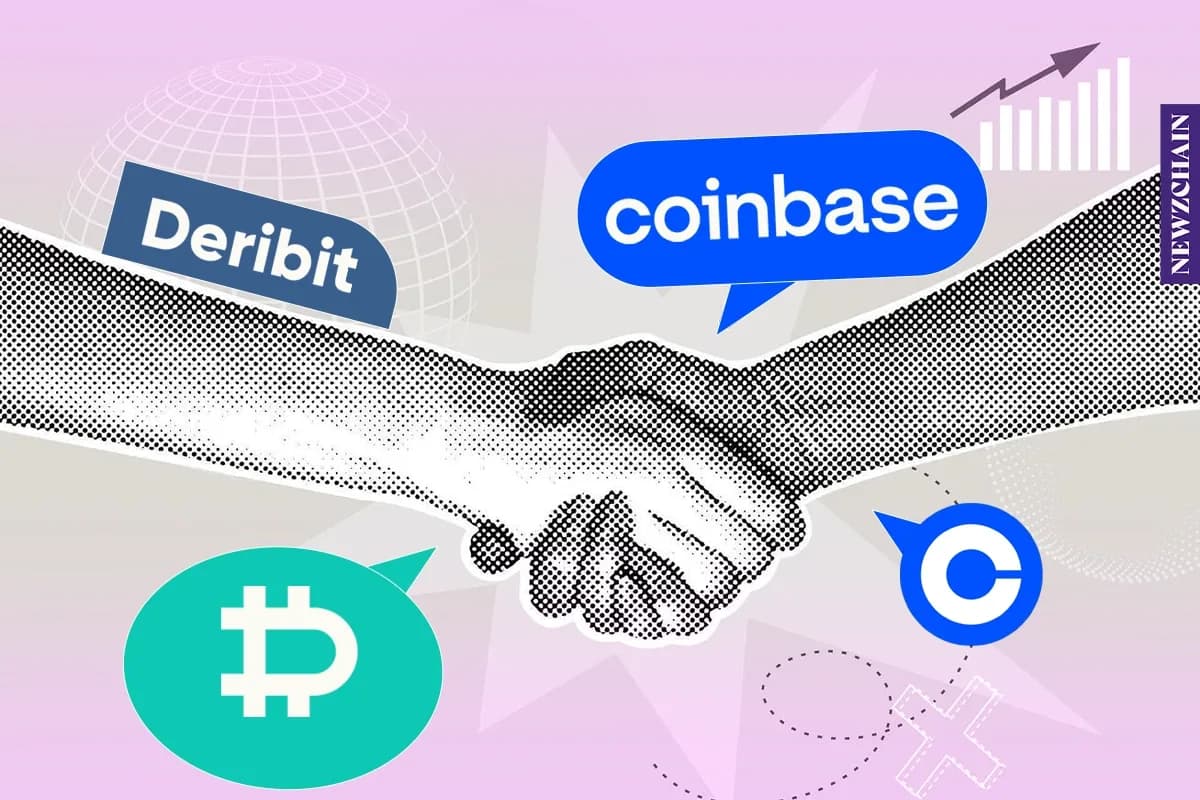 Coinbase logo — the company acquired crypto derivatives platform Deribit for $2.9 billion
