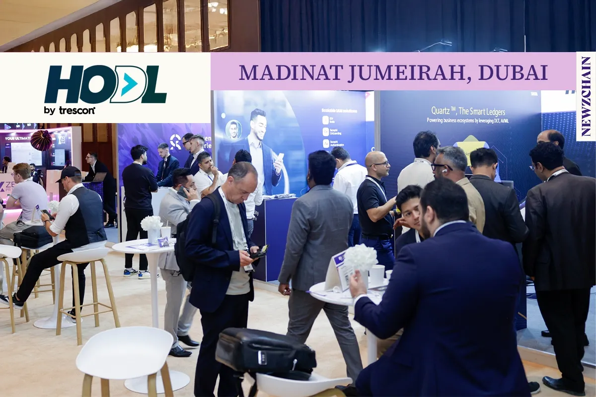 HODL 2025 Dubai summit at Madinat Jumeirah, hosted by Trescon, announcing the Riyadh edition for December 2025.