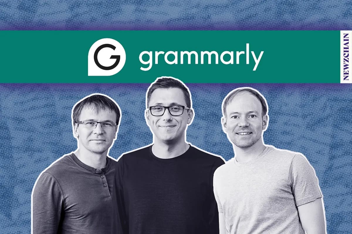 Grammarly logo and text: AI-powered communication platform secures $1 billion in non-dilutive funding from General Catalyst