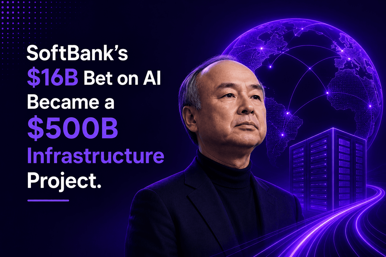 Masayoshi Son and Sam Altman at the Stargate Project announcement with partners Oracle and MGX