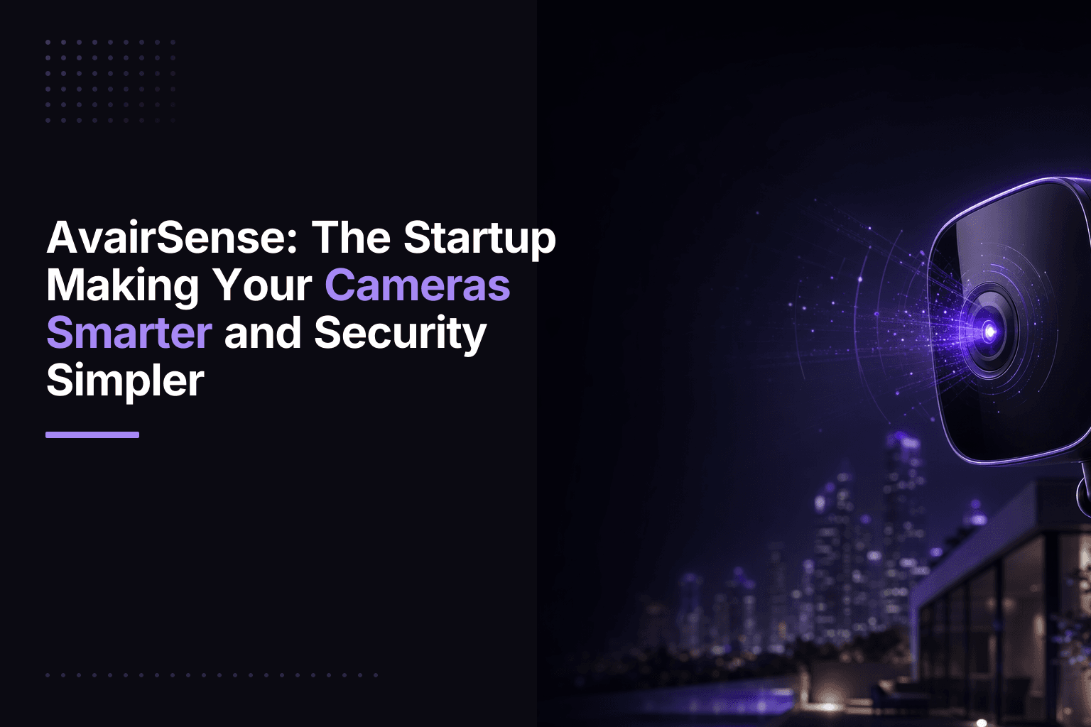 AvairSense smart home camera for security with AI features.