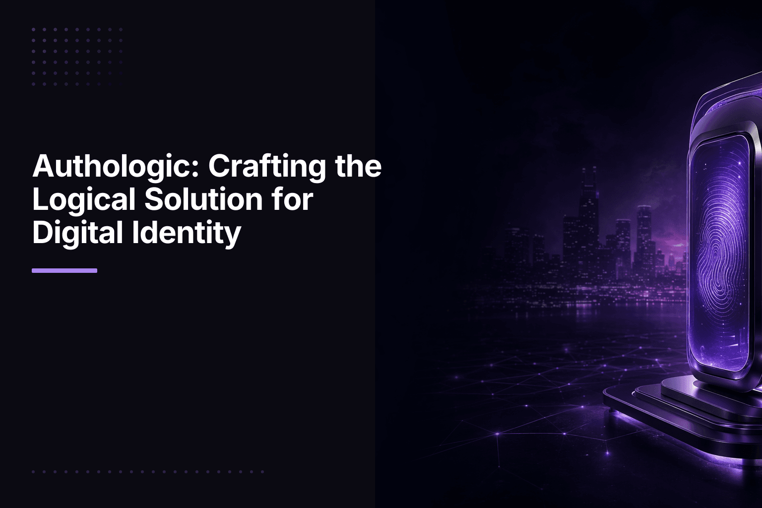 Authologic logo on a dark background representing digital identity verification and security