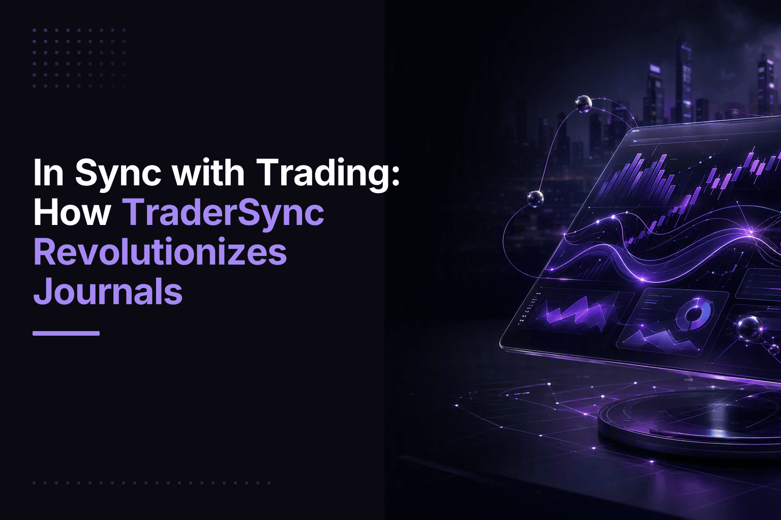 TraderSync platform interface showing trading journal and analytics