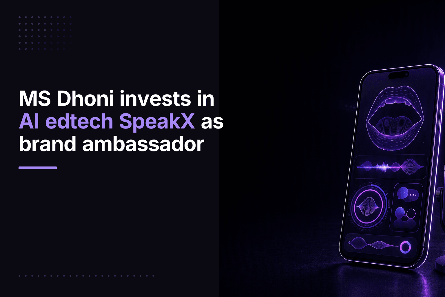 MS Dhoni invests in AI edtech SpeakX as brand ambassador